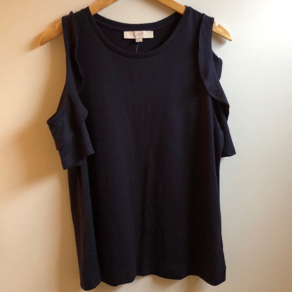 NWT • LOFT • cold shoulder top - Picture 2 of 6